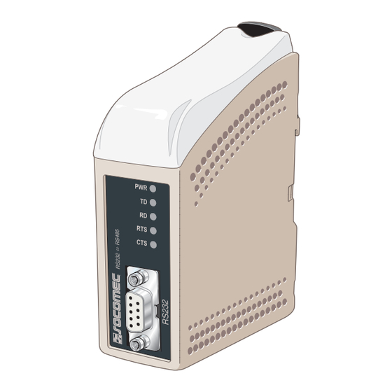 socomec Interface RS232-RS485 Guide Rapide