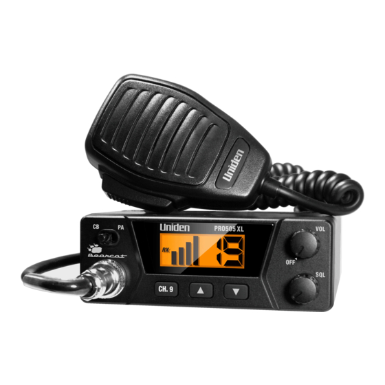 Uniden PRO505XL Mode D'emploi