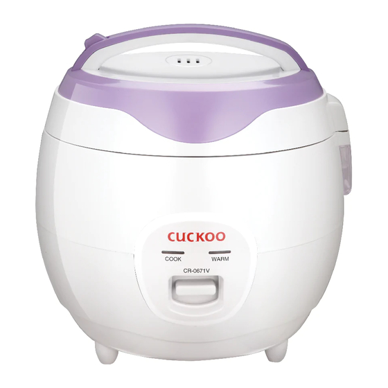 Cuckoo CR-0671V Manuel D'utilisation