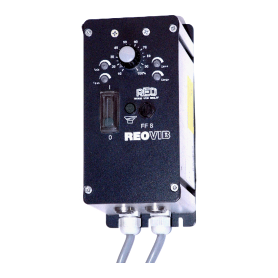 REO VARIAC REOVIB R6/439-459 Mode D'emploi