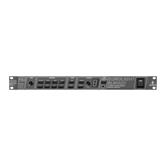 Behringer EUROLIGHT BLM420 Manuel D'utilisation