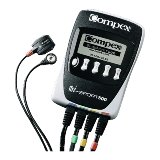 Compex Mi-Sport500 Manuels