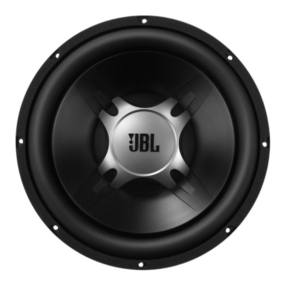 JBL GT Série Notice D'emploi