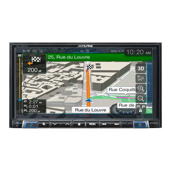 Alpine INE-W997D Manuel D'installation