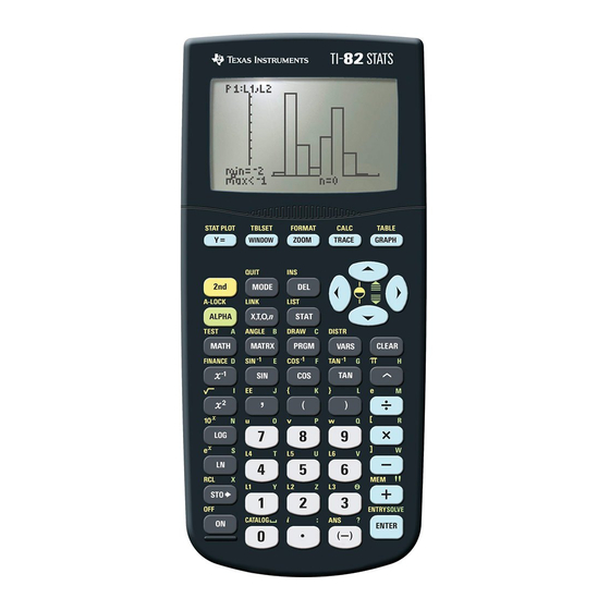 Texas Instruments TI-82 STATS Manuel D'utilisation