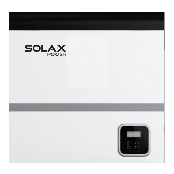 SolaX Power X-Hybrid Série Guide D'installation Rapide