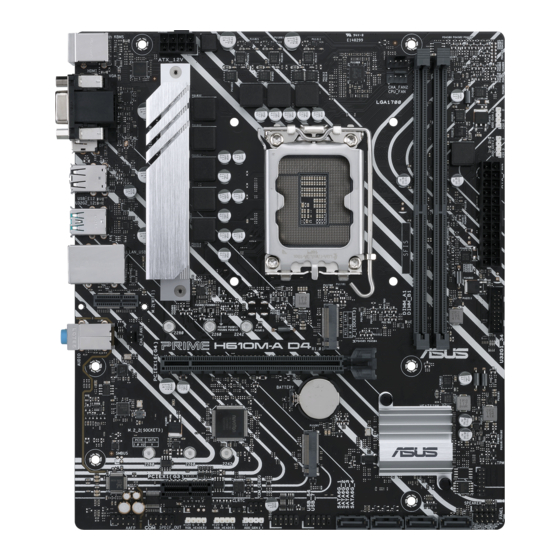 Asus PRIME H610M-A Manuel D'utilisation