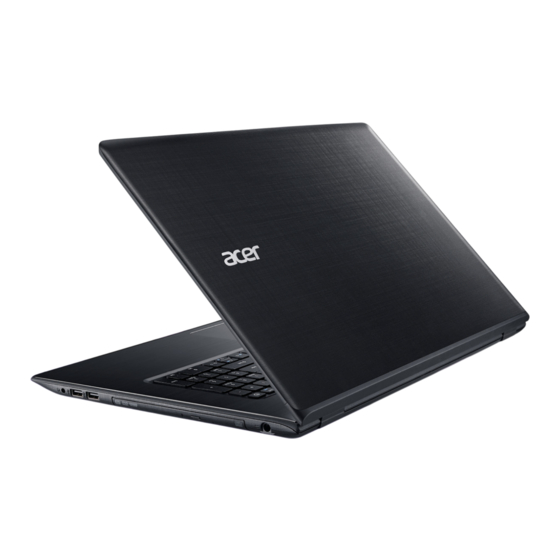 Acer Aspire E17 Serie Manuel D'utilisation