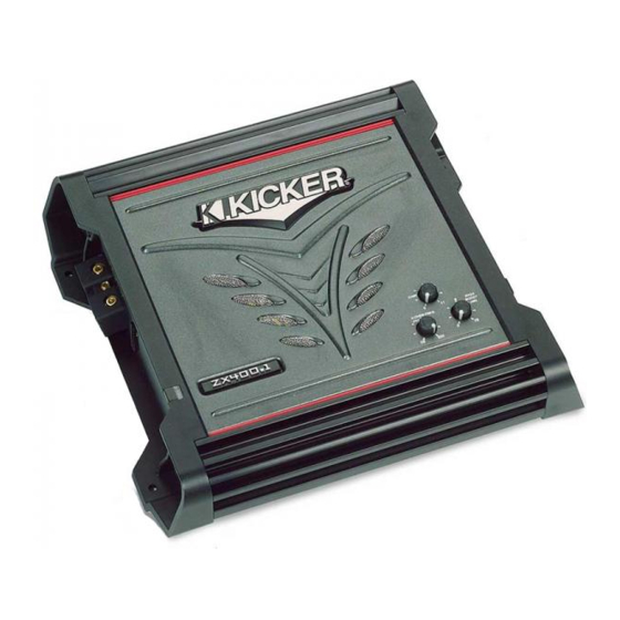 Kicker ZX400.1 Manuel D'utilisation