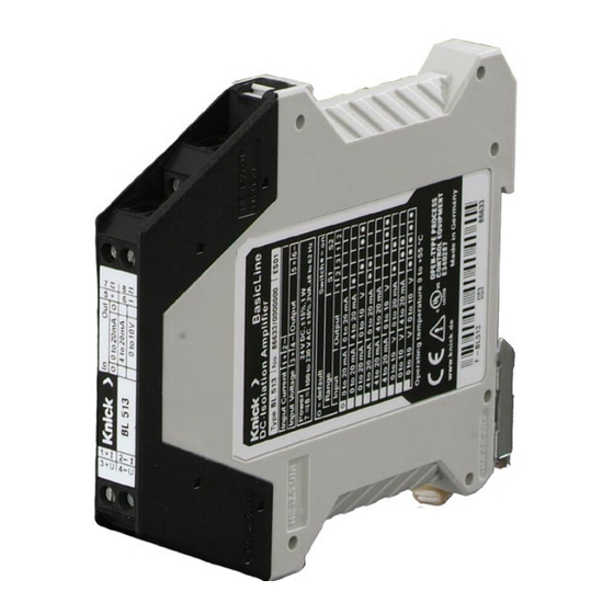 Knick BasicLine BL 513 Mode D'emploi