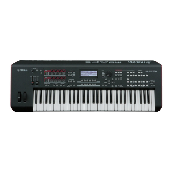 Yamaha moXF6 Mode D'emploi