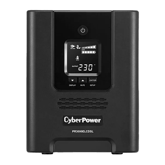 CyberPower PR2200ELCDSL Manuel D'utilisation