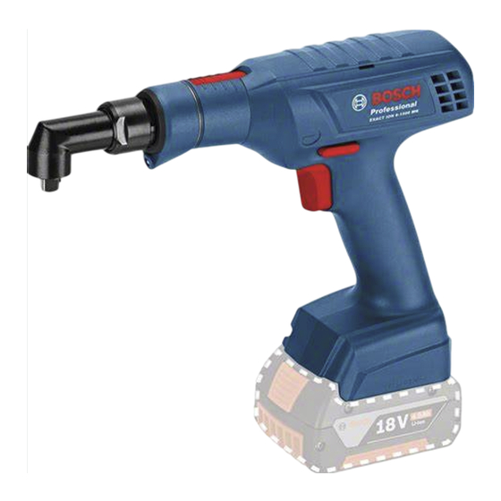 Bosch EXACT ION 6-1500 WK Notice Originale