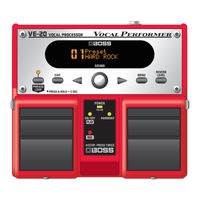 Boss Vocal Performer VE-20 Mode D'emploi