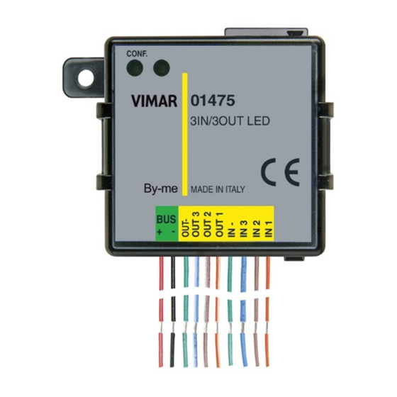 Vimar SMART AUTOMATION BY-ME PLUS 01475 Mode D'emploi