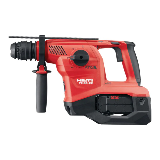 Hilti TE 30-22 Mode D'emploi