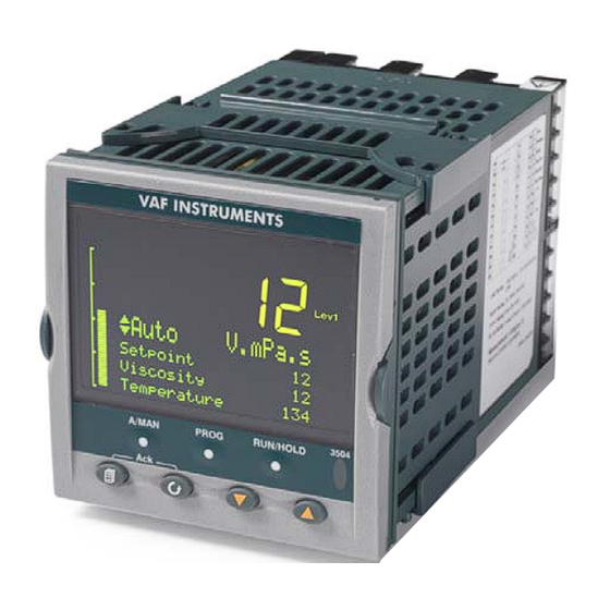 VAF instruments 750 Instructions D'installation, D'utilisation Et D'entretien