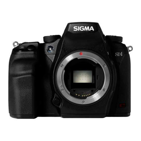 Sigma SD1 Mode D'emploi