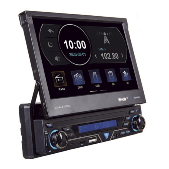 NORAUTO DX AV-875 DBT Mode D'emploi