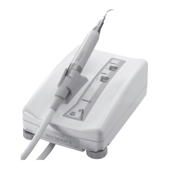 Mectron micropiezo s Notice D'utilisation Et D'entretien