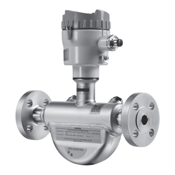 Siemens SITRANS FC410 Instructions D'utilisation