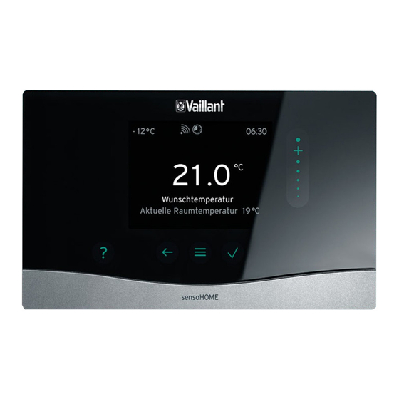 Vaillant sensoHOME VRT380 Notice D'utilisation Et D'installation