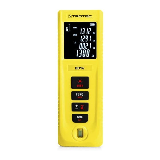 Trotec BD16 Manuel D'utilisation