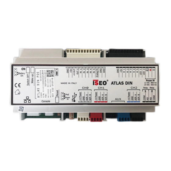 ISEO Zero1 Atlas Plus DIN PoE Guide D'installation