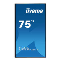 Iiyama ProLite LH7510USHB Mode D'emploi