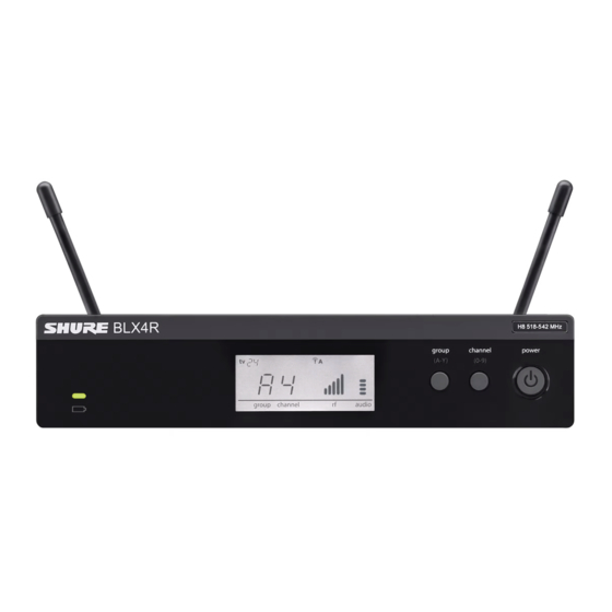 Shure BLX4R Mode D'emploi