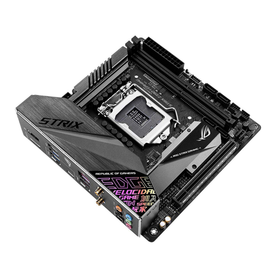 Asus ROG STRIX Z390-I GAMING Manuel De L'utilisateur