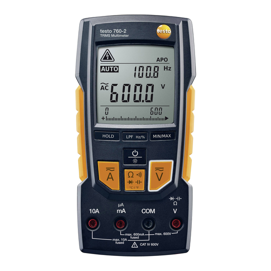 TESTO 760 Mode D'emploi