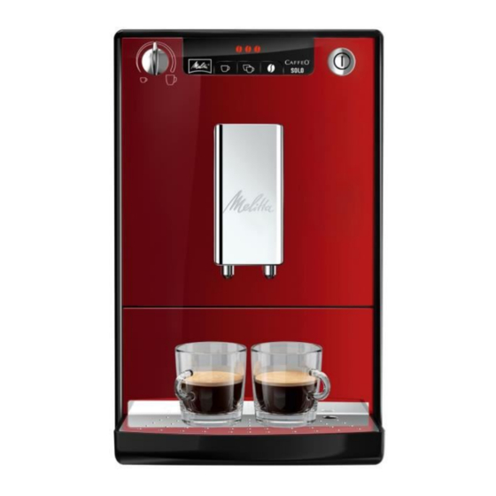 Melitta Solo E950-104 Manuels