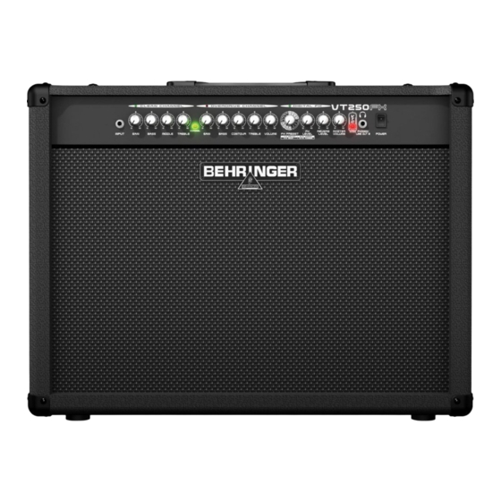 Behringer VIRTUBE VT250FX Manuel D'utilisation