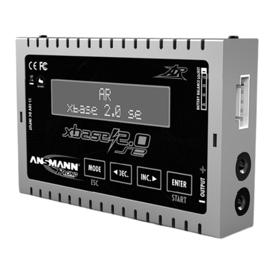 ANSMANN Racing xBase 2.0 SE Mode D'emploi