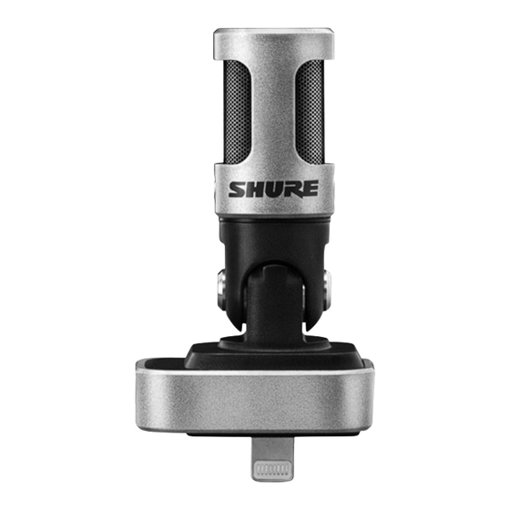 Shure LEGENDARY PERFORMANCE MV88 Guide De L'utilisateur