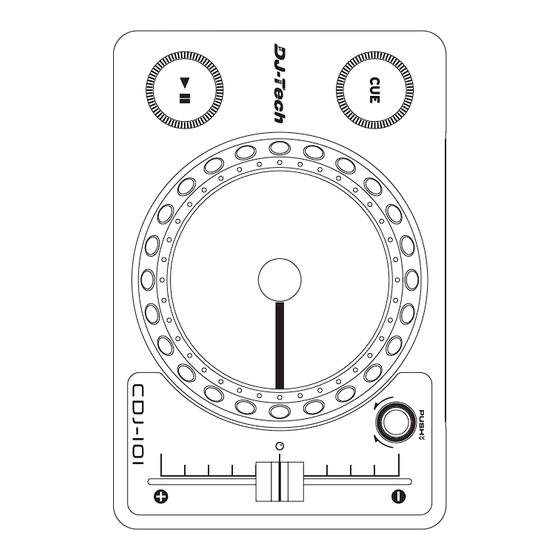 DJ-Tech CDJ-101 Manuel D'utilisation