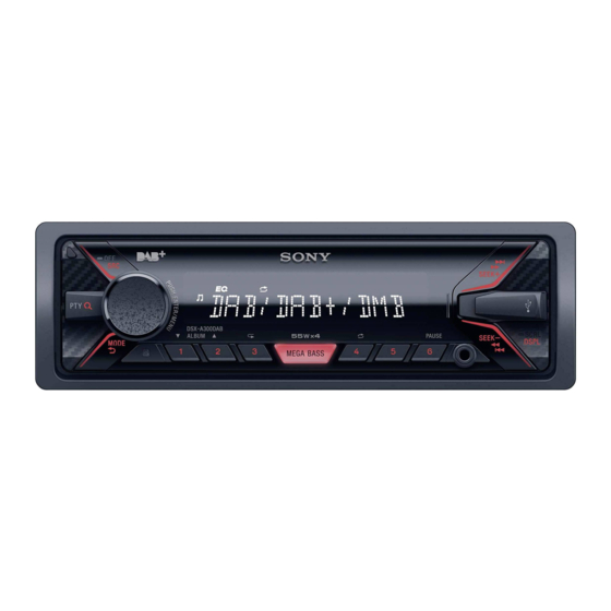 Sony DSX-A300DAB Mode D'emploi