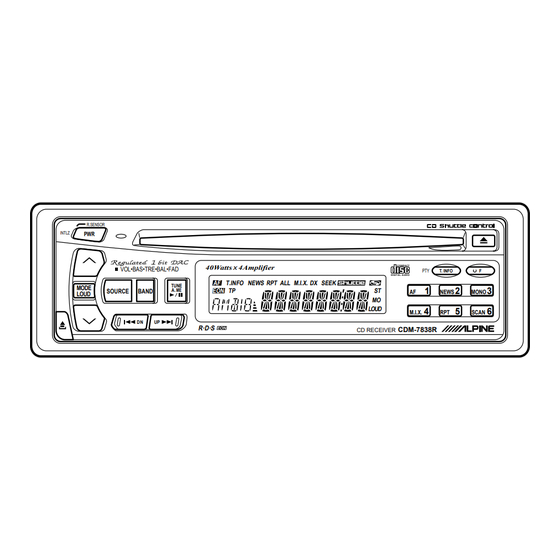 Alpine CDM-7838R Mode D'emploi