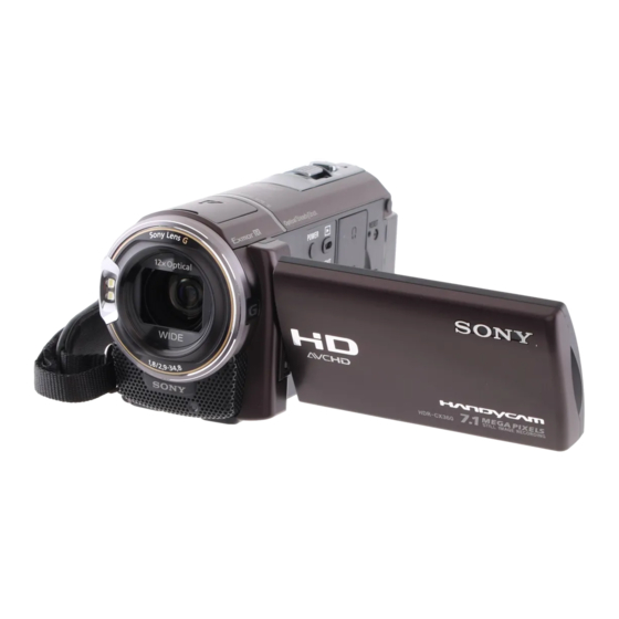 Sony HDR-CX360 Mode D'emploi