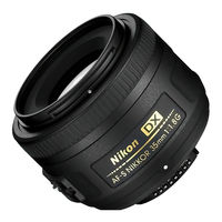 Nikon NIKKOR AF-S DX NIKKOR 35mm f/1.8G Manuel D'utilisation
