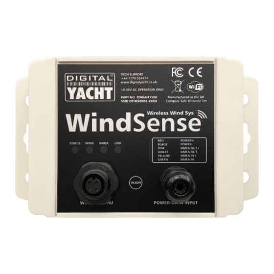 DIGITAL YACHT WindSense Manuel D'installation Et D'instructions