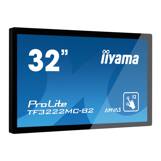 Iiyama ProLite TF3222MC Mode D'emploi