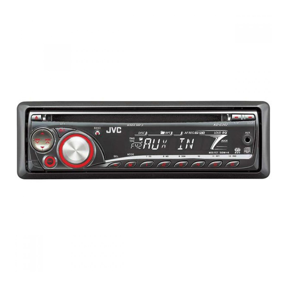 JVC KD-G343 Manuel D'installation/Raccordement