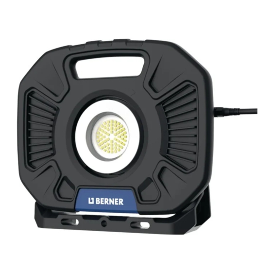 Berner SMD LED NG-Floodlight 60W-Cord Notice D'utilisation