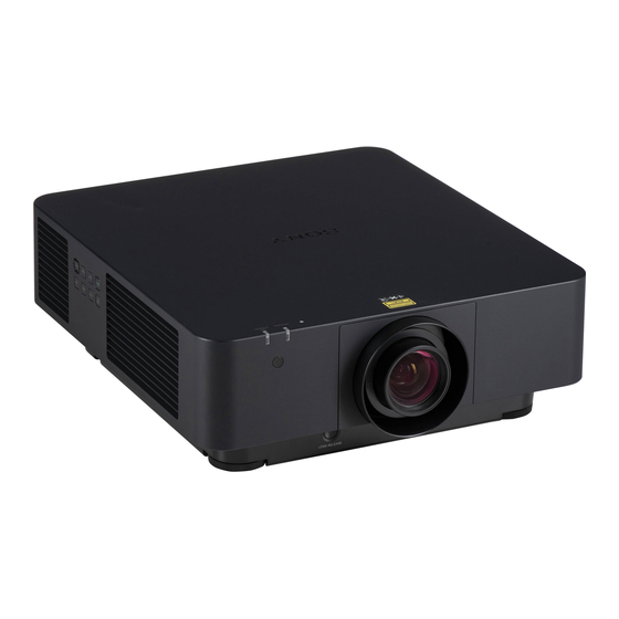 Sony VPL-FHZ85 Guide D'aide