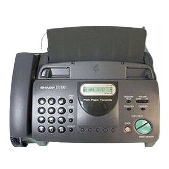 Sharp UX-370 Guide Utilisateur