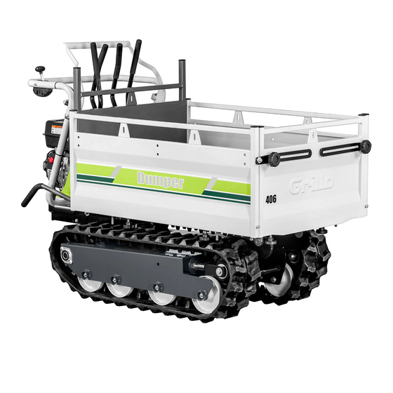 Grillo DUMPER 406 Mode D'emploi Et Maintenance