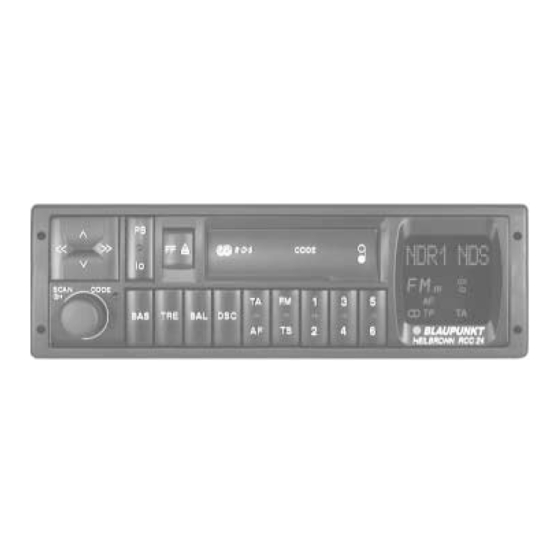 Blaupunkt Heilbronn RCC 24 Instructions De Montage