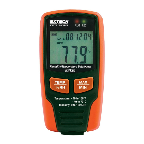 Extech RHT20 Manuel De L'utilisateur
